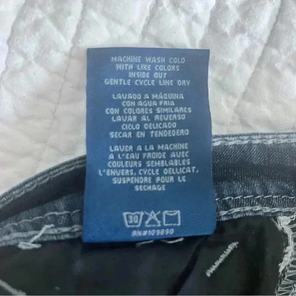 Seven 7 boot cut size 16 woman’s jeans, embellished back pocket dark wash - Picture 6 of 9